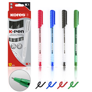 Kuličkové pero K1 PEN Modrá, Červená, Černá Barva: Modrá