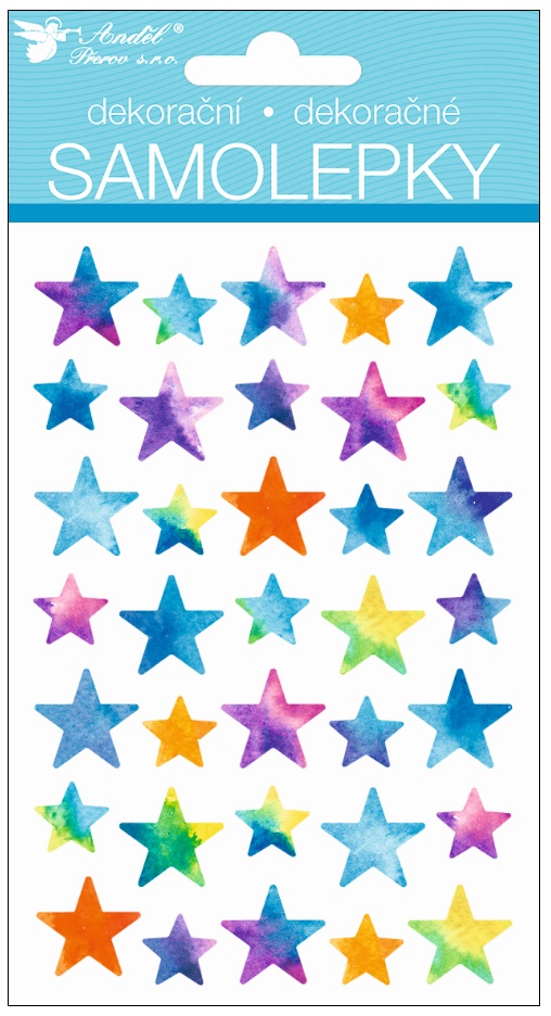 Samolepky hvězdy 15 x 10 cm , 15023