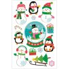 Samolepky a omalovánky vánoční 14 x 23 cm, sněhulák 10614 - 4 POSLEDNÍ KUSY -