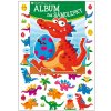 Album na samolepky hologram 45 samolepek 16x29 cm, dinosauři 15067
