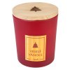 Svíčka MAGIC WOOD s dřevěným knotem - VESELÉ VÁNOCE 300g