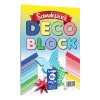 Blok dekoračního papíru - samolepící DECO BLOCK B4 24x34 cm, 18 ks (6 barev x 3 vzory)