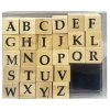 Razítka abeceda dřevo 15x15x24mm