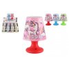 Mini lampička s jednorožcem na stůl plast 8x11cm na baterie 3 barvy 12ks v boxu