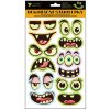 Samolepky obličeje svíticí ve tmě 19 x 30 cm 40012