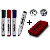Popisovač na bílé tabule 4 ks + houbička - Whiteboard K-Marker Set