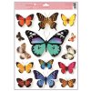 Okenní fólie s glitry Motýli 30 x 42 cm 6792
