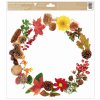 Okenní fólie Podzimní věnec 30 x 33,5 cm 40013