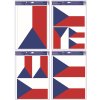 Okenní fólie Česká vlajka 30 x 42 cm 6790