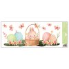 Okenní fólie s glitry pruh Velikonoční Zajíci 22,5 x 60 cm 6915