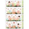Okenní fólie s glitry pruh Velikonoční Zajíci 22,5 x 60 cm 6915