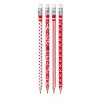 Trojhranná tužka Kores red&white - HB