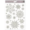 Okenní fólie vločky sněhový efekt stříbrná 463 , 27x20cm