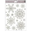 Okenní fólie vločky sněhový efekt stříbrná 463 , 27x20cm