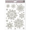 Okenní fólie vločky sněhový efekt stříbrná 463 , 27x20cm