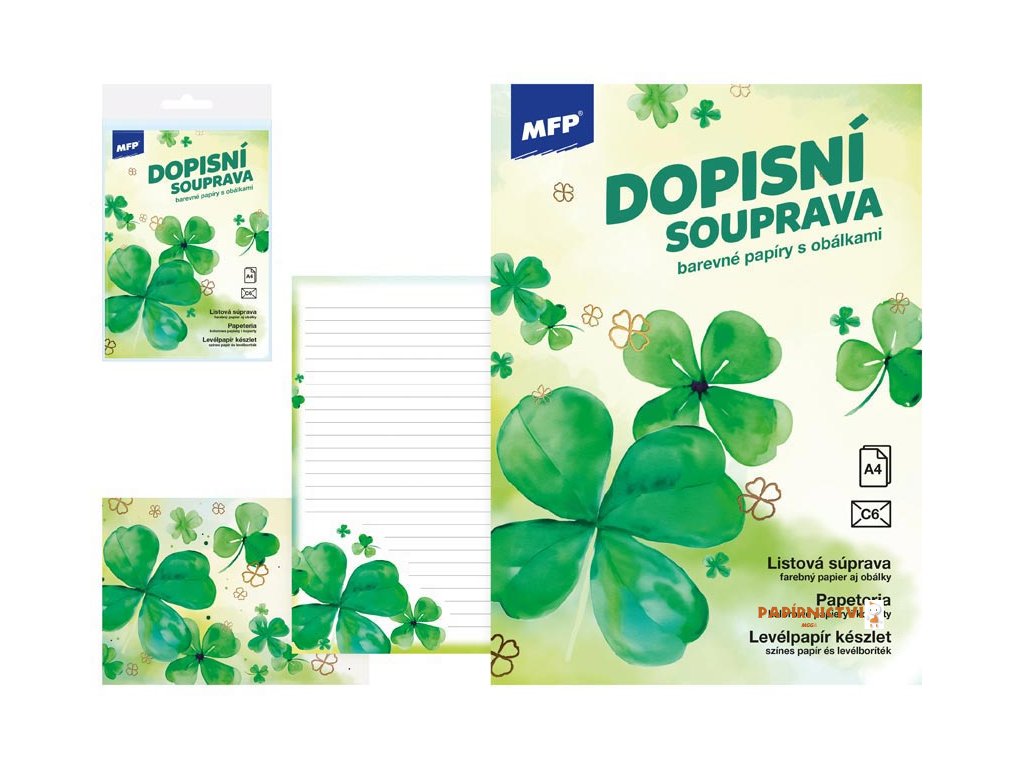 Y-Dopisní papír barevný LUX 5+10 (Čtyřlístek) 5550347