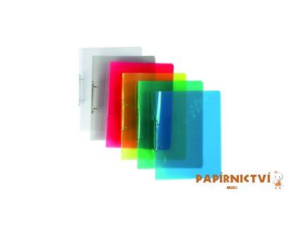 Pořadač PP A4 2kr. Lines červená 2-164