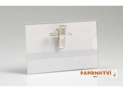 Jmenovka s klipem, plastová 2-417