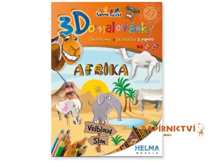 3D omalovánka A4 - SET Afrika 2ks