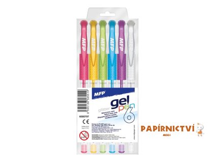 Gelové pero set GLITTER 6 ks 6000797