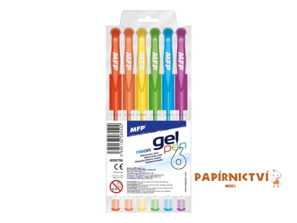Gelové pero set NEON 6 ks 6000796