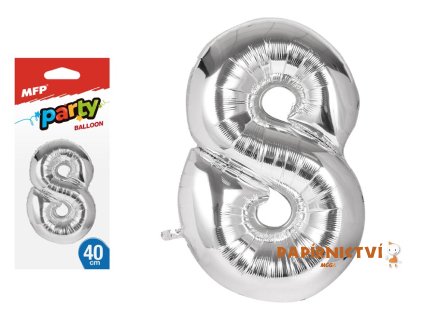 Balónek nafukovací fóliový 40cm č.8 8000141