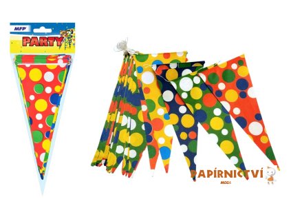 Girlanda papír G10 puntík 10m 1041907