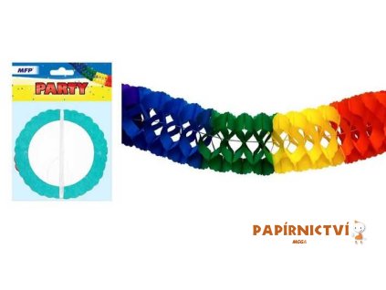 Girlanda papír G03 barevná 4m 1041910