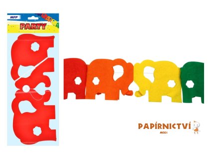 Girlanda papír G04 slon 4m 1041911