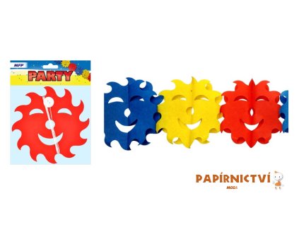 Girlanda papír G05 slunce 4m 1041912