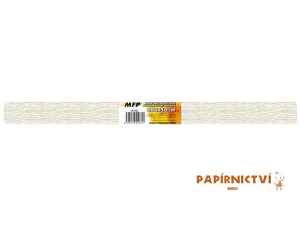 Krepový papír role 50x200cm perleťový bílý