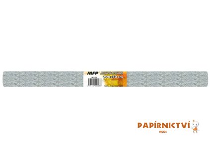 Krepový papír role 50x200cm stříbrný