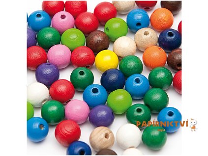 Dřevěné korálky mix barev / 8mm