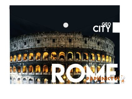 Psaníčko s drukem A4 s tiskem GEO CITY Rome