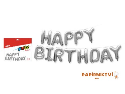 Balónky nafukovací fóliové- HAPPY BIRTHDAY - 40cm 8000172