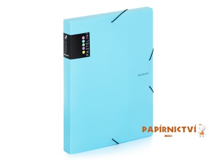 Krabice PP s gumou A4 PASTELINI modrá 2-575