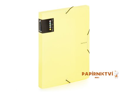 Krabice PP s gumou A4 PASTELINI žlutá 2-578