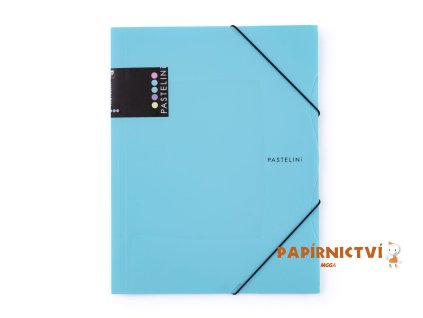 Sloha s gumou A4 PP PASTELINI modrá 2-660