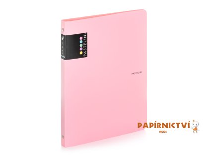 Pořadač PP A4 4kr. PASTELINI růžový 2-275