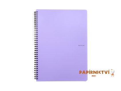 Twin wire blok A4 PP PASTELINI fialová 8-070