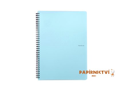 Twin wire blok A5 PP PASTELINI modrý 8-071
