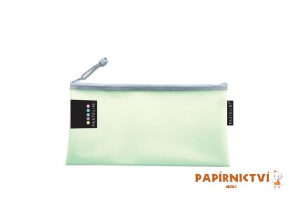 Obálka se zipem síťovaná DL PASTELINI zelená 2-3223