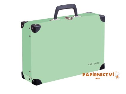 Kufřík lamino hranatý okovaný PASTELINI zelený 6-032
