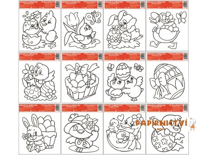 Předlohy s vyvýšenou konturou velikonoční