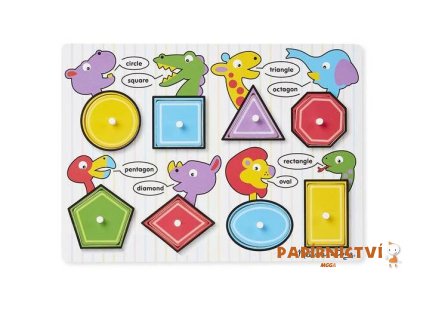 Y-Dřevěné puzzle - Tvary MDs13285