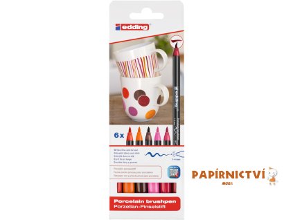 Sada popisovačů na porcelán EDDING 4200 - teplé barvy