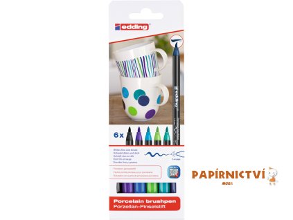 Sada popisovačů na porcelán EDDING 4200 - studené barvy