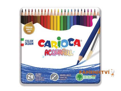 42860 CARIOCA Acquarell Pencils Tin Box 24 pcs