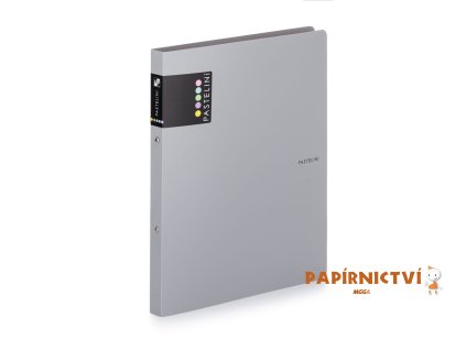 Pořadač PP A4 2kr. PASTELINI šedá 2-138