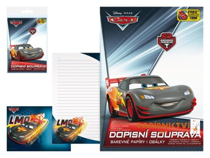 Dopisní papír barevný LUX 5+10 Disney (Cars 2)